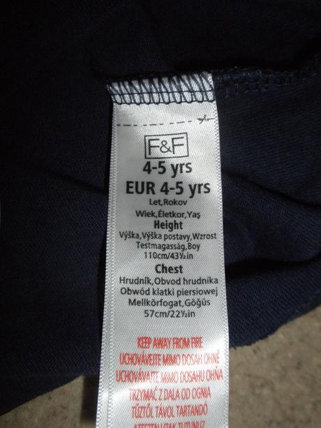Modré tričko, f&f,110