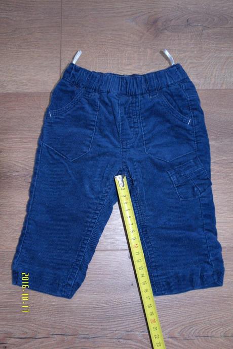 Hrubé menčestrové nohavice 0-3m, c&a,62