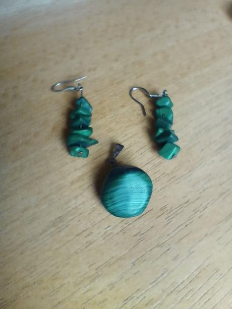 Malachit prívesok - náušnice grátis, 