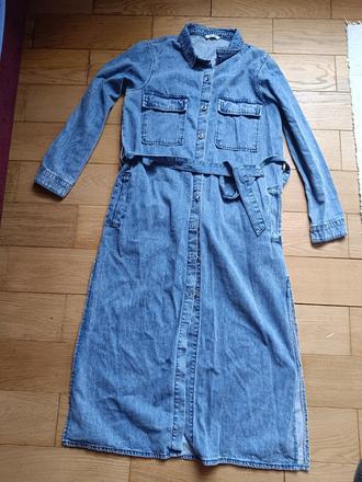 Riflové midi šaty, l