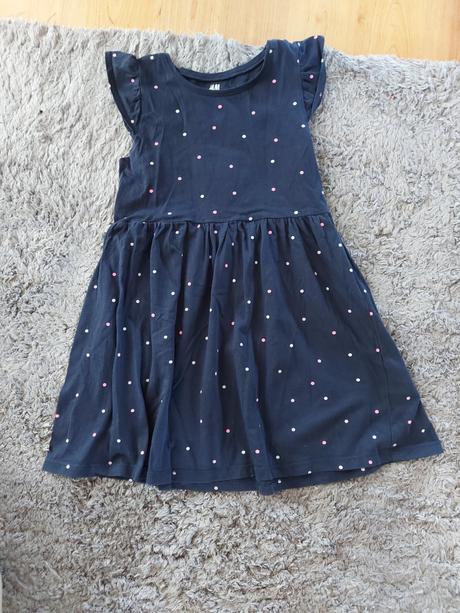 Bodkovane saty, h&m,116