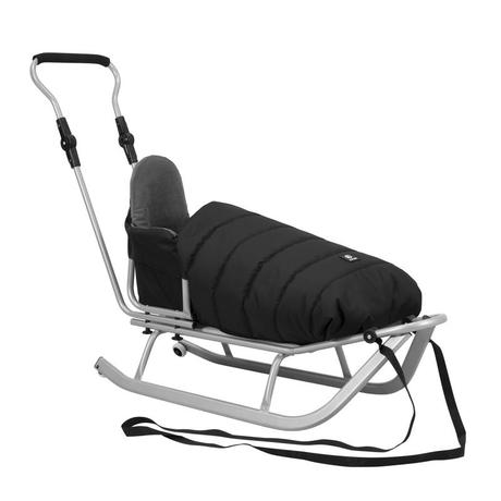 Detské sánky + fusak + polohovatelná rukoväť ružov,