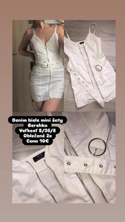 Denimove mini šaty, bershka,s