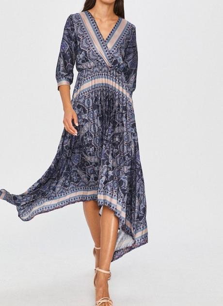 H&m, šaty s plisovanou sukňou, veľ.36, h&m,36