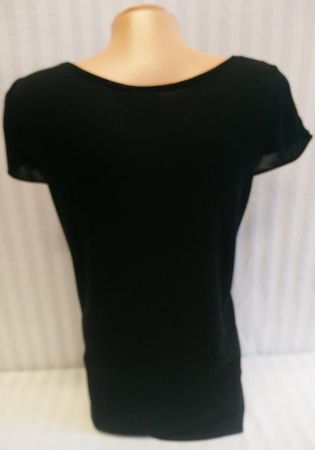 Elastický čierny top s nápisom, golden lady, l, l