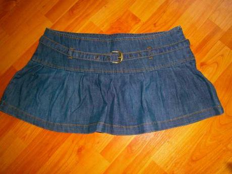 Riflová suknička, s