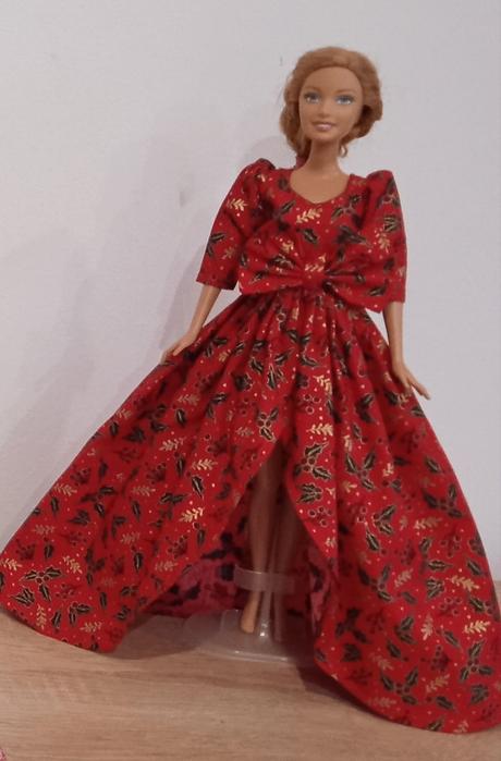 Vianočné šaty pre barbie, 