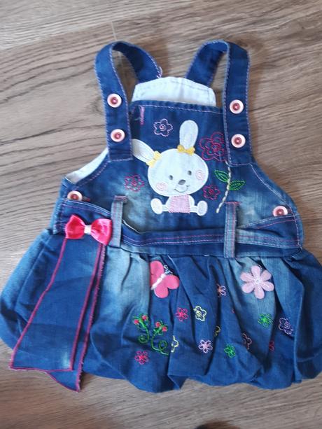 Predám krásne riflové šaty, 74