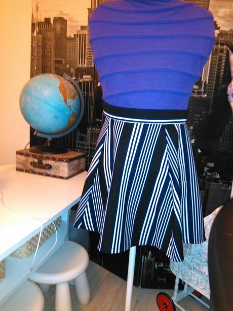 H&m prúžkovaná sukna, h&m,s