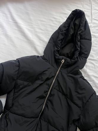 Puff cierna kratka bunda / vetrovka, bershka,m