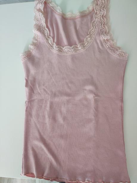 Rebrované tielko s čipkou,