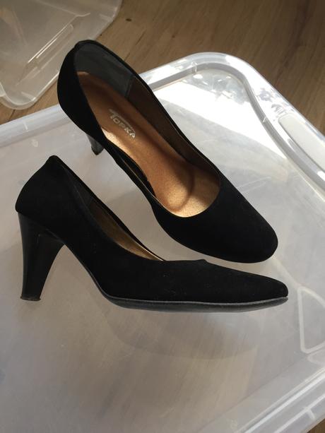 Čierne semišové lodičky, 37