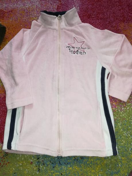 Mikina ružová na zips, 104