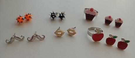 Náušnice a prstene pre dievčatá,