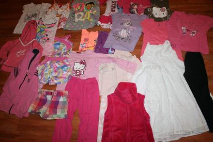 Divčenské oblečenie balik velkost 110/116, 104–116