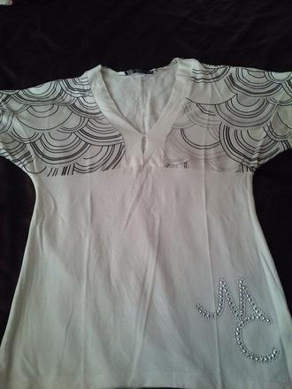 Tričko so strieborným zdobením, m