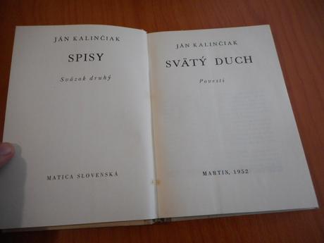 Svätý duch, j. kalinčiak,