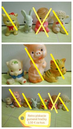 Retro pískacie hračky,