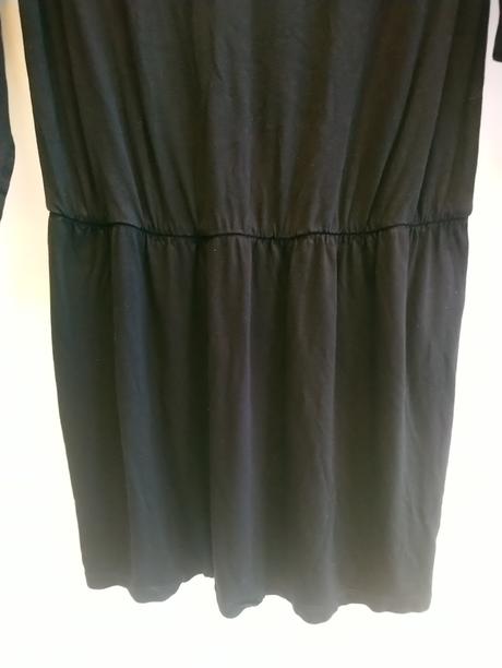 Dámsky čierny predĺžený elastický top, lascana, l, l