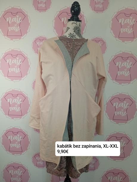 Teplákový kabátik bez zapínania xl-xxl,