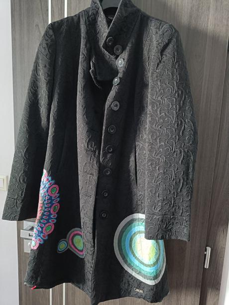 Desigual kabát čierny, desigual,42