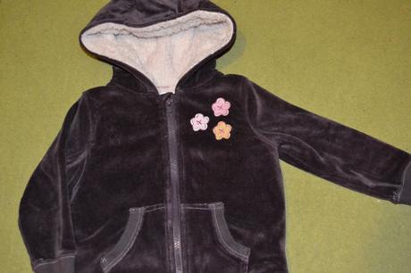 Podšitá mikinka zamatová-2-3 roky, f&f,98