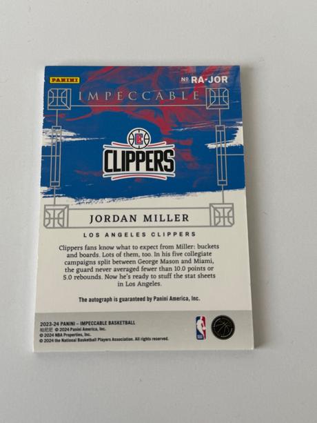 Kartička jordan miller, 