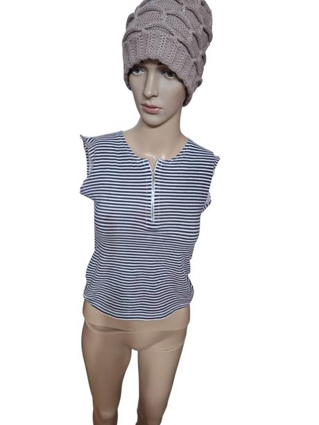 Dámske pásikavé tričko do pása, s