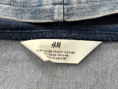 Riflová mikina/bunda veľ. 122/128, h&m,128