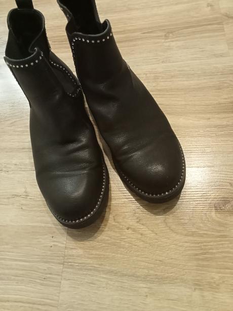 Nízke čižmy s kamienkami, 38, deichmann,38