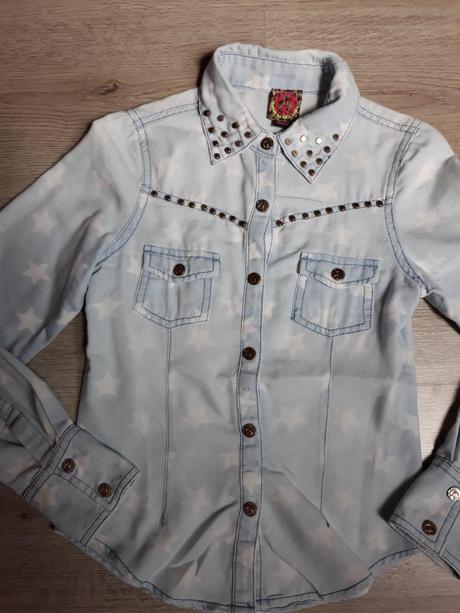 Dievčenská riflová košeľa m, 134