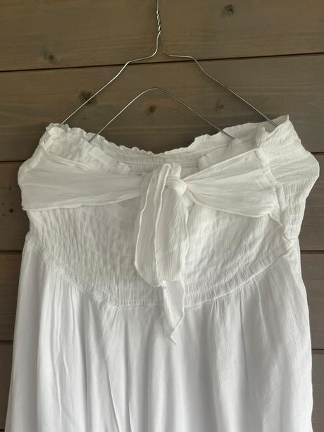 Biele letné šaty bandeau, m