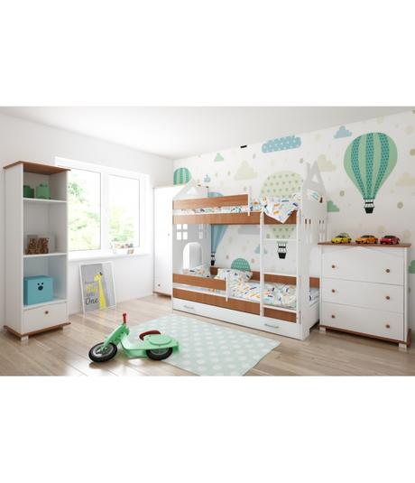 Poschodová posteľ+matrace, šírka (cm): 80,dĺžka (cm): 160