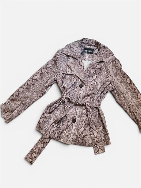 Dámske sako skrátený kabát s potlačou hadej kože, george,m