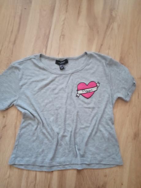 Tričko/crop top so srdiečkom, atmosphere,s