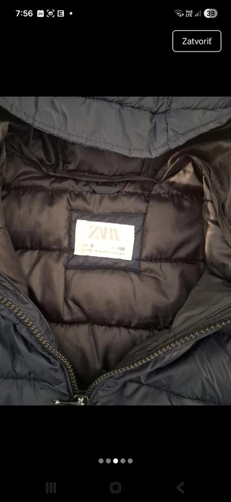 Presivana jarná bunda predlzena, zara,128