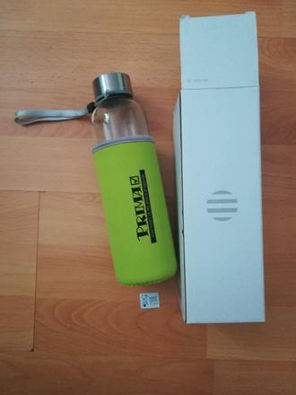 Sklenená fľaša 0,5 l s obalom, 