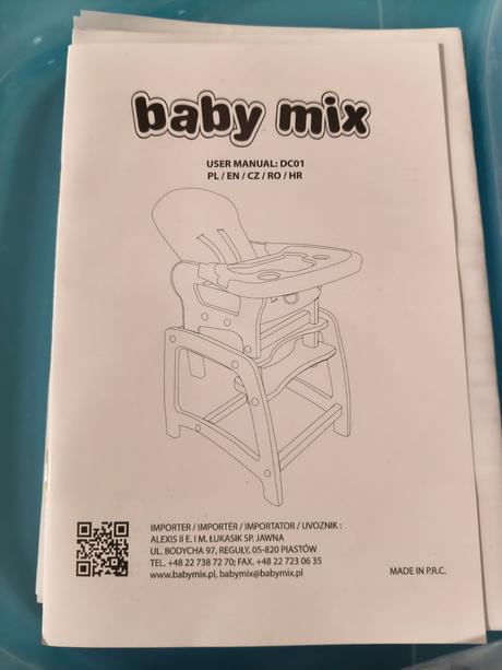 Jedálenská stolička babymix, 