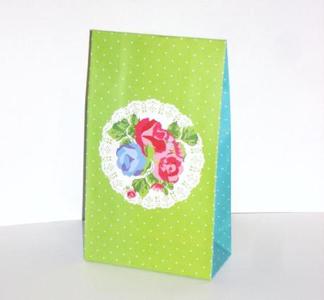 Vintage vrecká na cukríky / zelené 12ks,