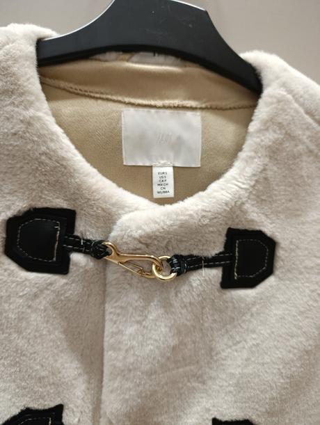 Hrubý nenosený moderný kabát, h&m,s