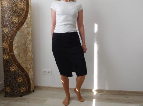 Riflová suknička 40v,, f&f,40