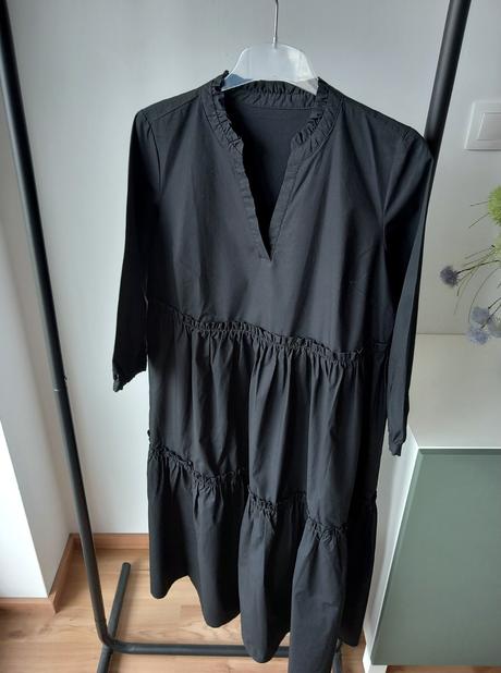 Čierne bavlnené šaty reserved 38/40 m/l, reserved,l