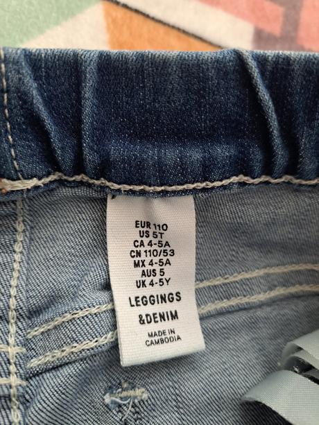 H&m riflové leginy 110, h&m,110