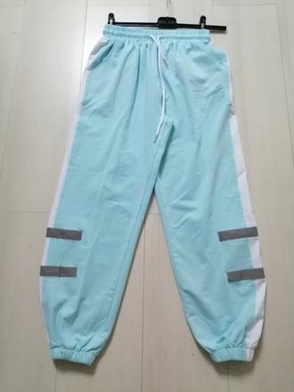 Nohavice pre dievčatka tyrkysove vel. xl, xl