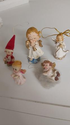 Vianočné ozdoby anjelíci všetky za 2 eurá, 