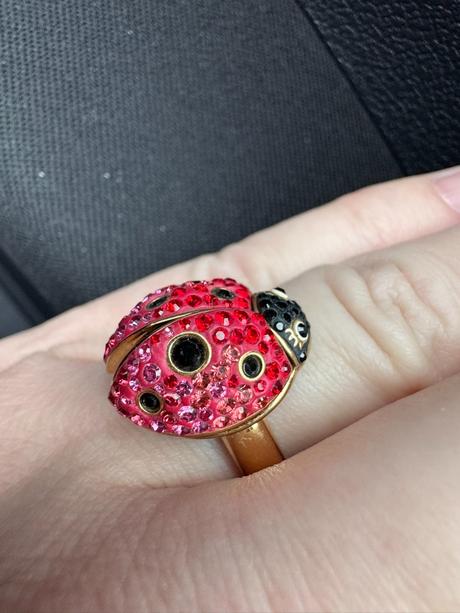 Swarovski - prsteň s lienkou, swarovski