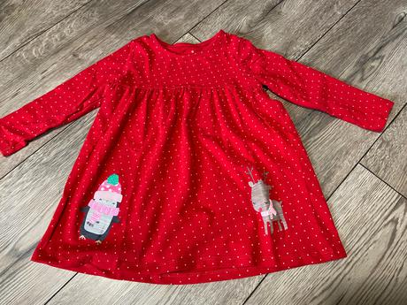 Vianočné šaty 12-18 mes, f&f,86