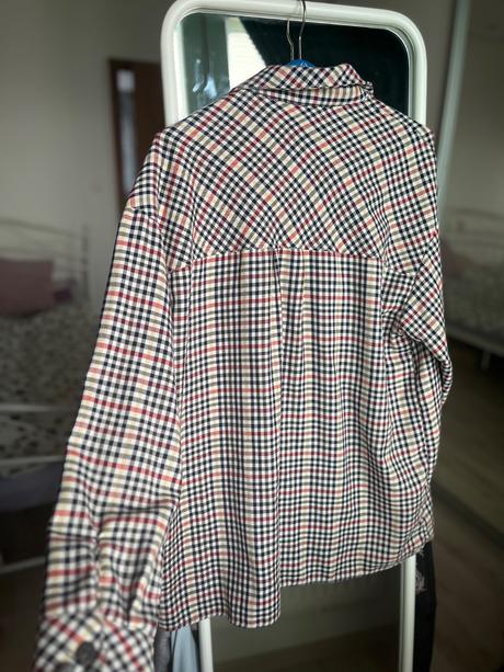 Bershka kockovana dlhšia košeľa, bershka,s