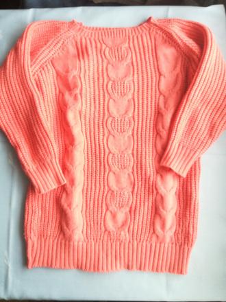 Marhuľový svetrík so vzorom, xs