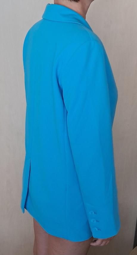 Modrotyrkysove podsite sako s/m, sinsay,s